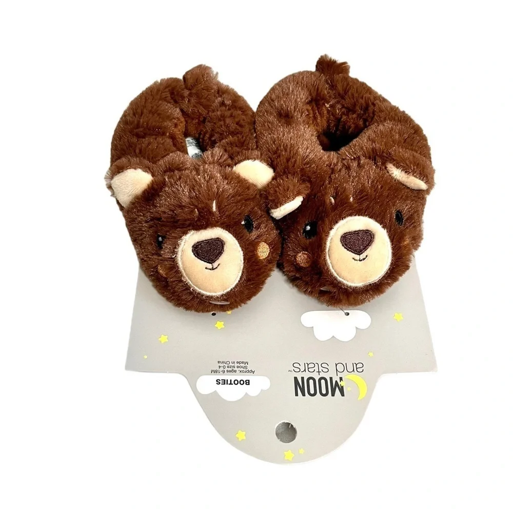 Moon and Stars Bear Booties 6-18 Months New